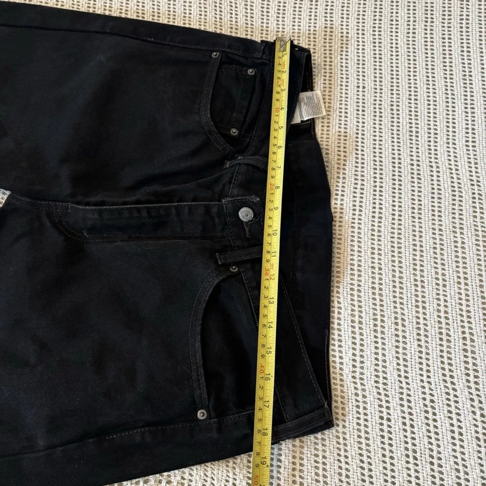 Levi's 505 Jeans Men's 36x34 Black Denim Relaxed Fit Straight Leg Y2K Vintage